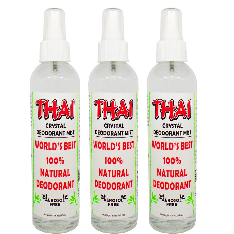 Thai Deodorant Stone Crystal Mist Natural Deodorant Spray 8 oz. Bundle (Pack Of 3) - Image 1